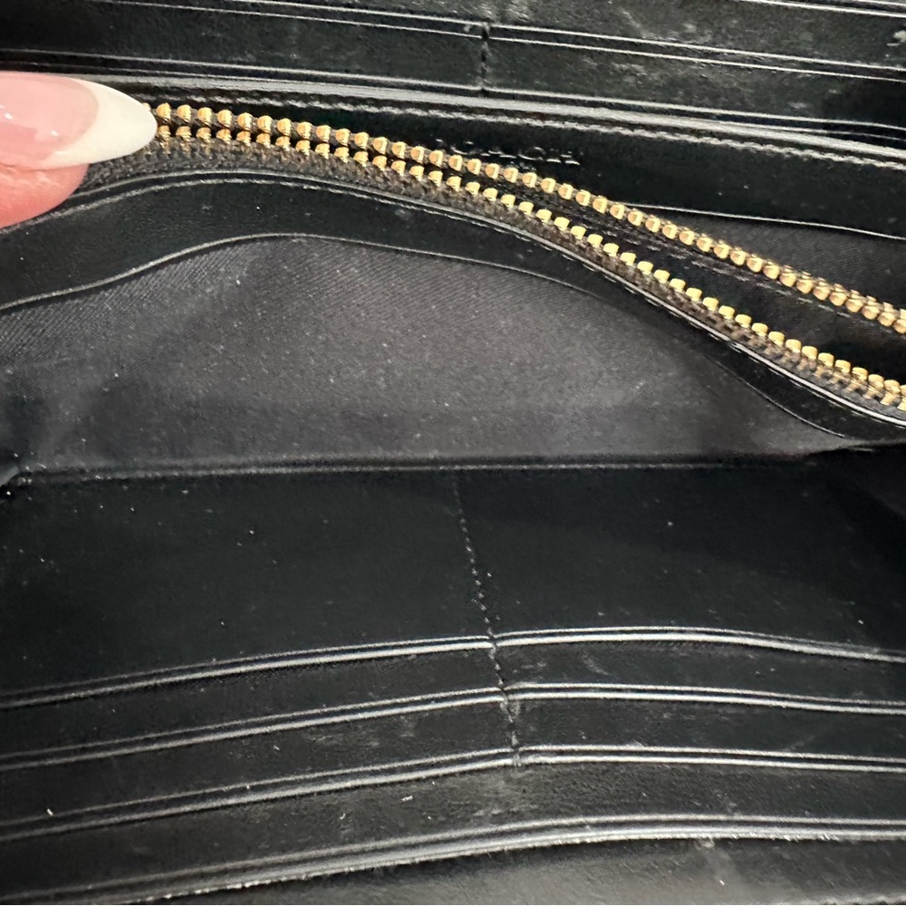 Coach Mercer Black Accordion Long Zip Wallet Amazing Condition - Picture 5 of 14